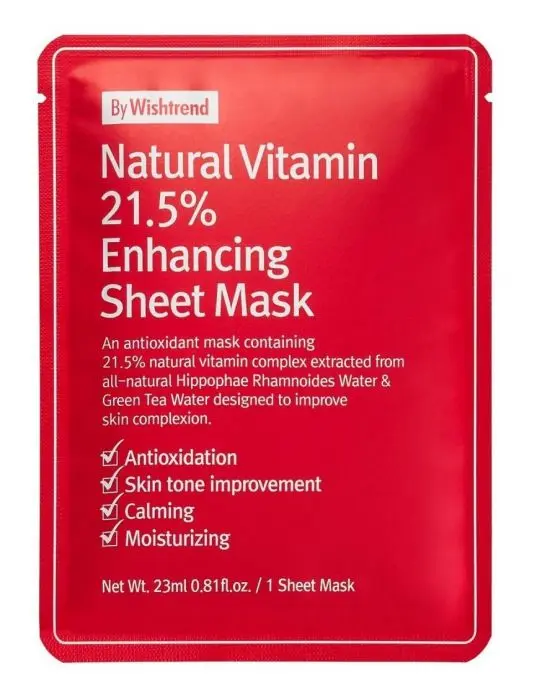 By Wishtrend Natural Vitamin 21.5% Enhancing Sheet Mask 23g