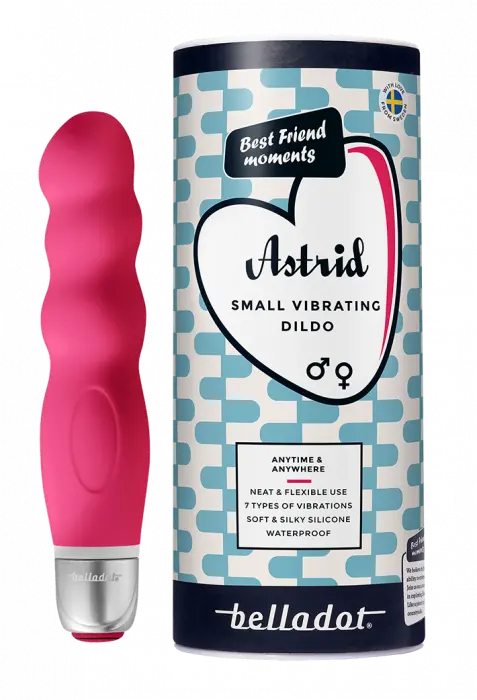 Belladot Astrid Liten Vibrerende Dildo Rød