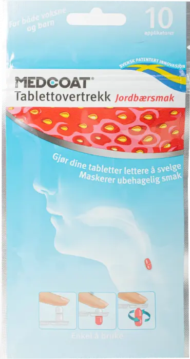 Tablettovertrekk Jordbærsmak 10 stk.