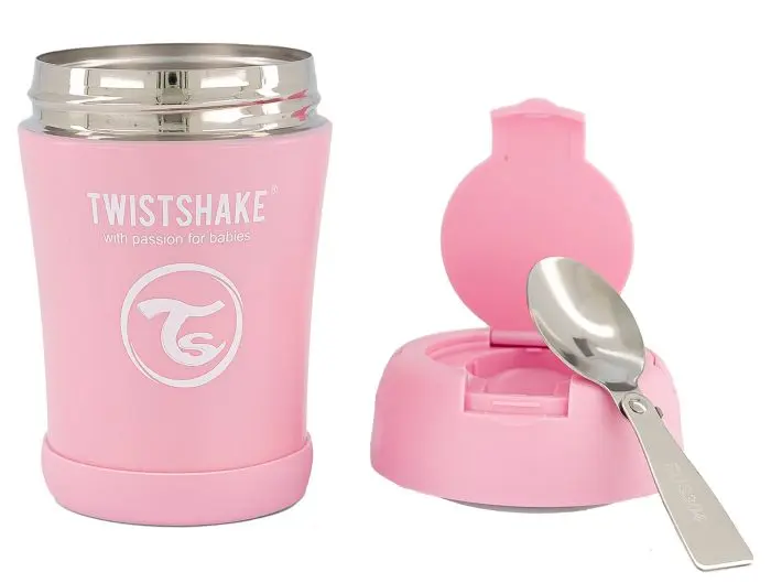 Twistshake Isolert Matkrukke 350 ml Rosa