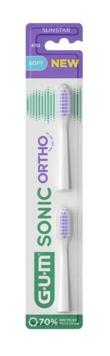 Gum Sonic ORTHO Refill Børstehoder 2 stk