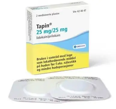 Tapin 25 mg/25 mg plaster 2 stk