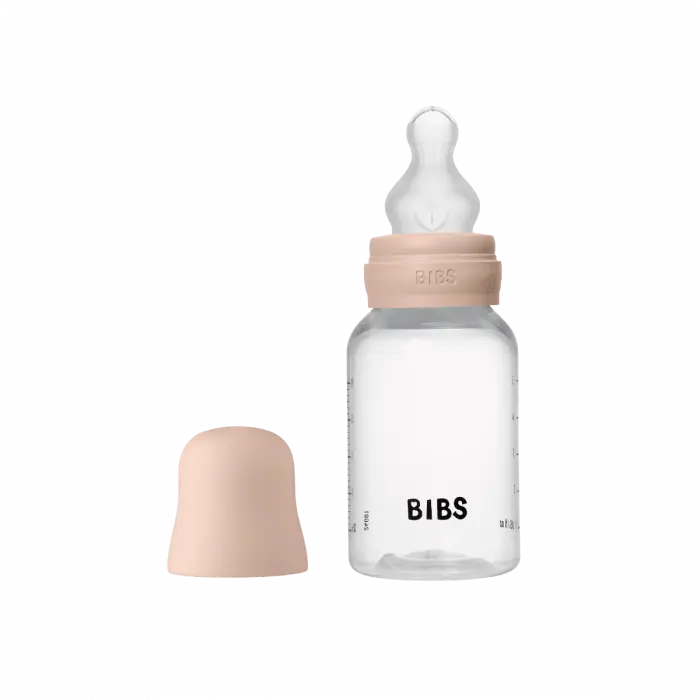 BIBS Baby Bottle Round Silicone Slow Flow Blush 150 ml