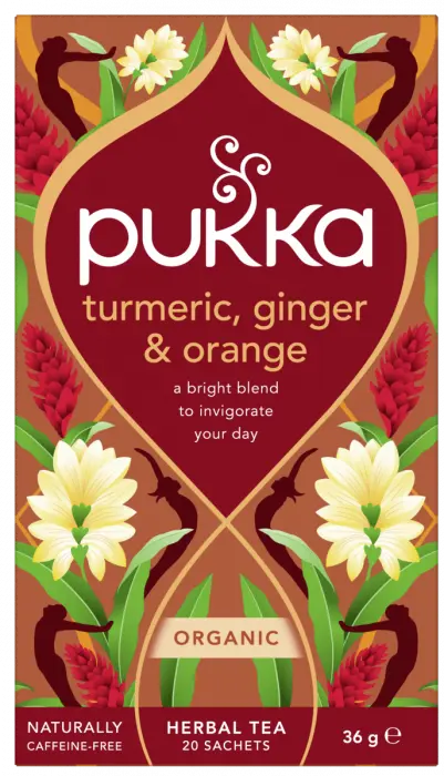 Pukka Turmeric ginger & orange te 20 stk