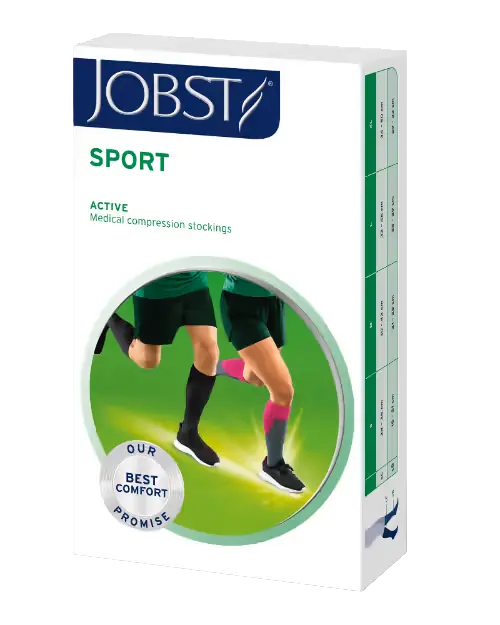 Jobst Sport K1 Kne kompresjonsstrømpe sort str M 1 par