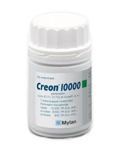 Creon 10000 harde enterokapsler 100 stk