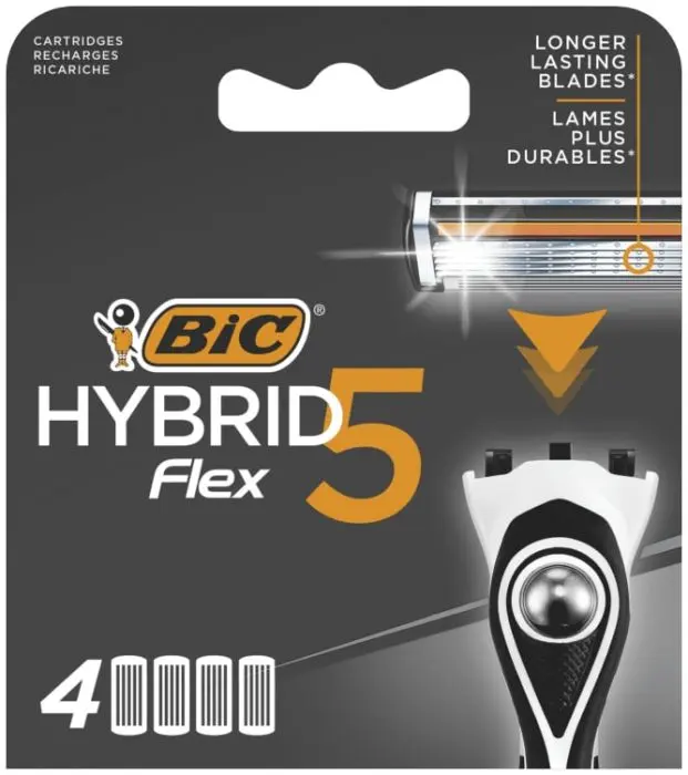 Bic Barberblader Hybrid 5 flex 4stk