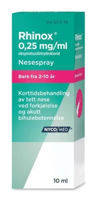 Rhinox 0,25 mg/ml nesespray 10 ml