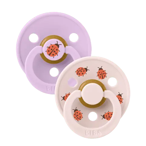 BIBS smokk Studio Colour Ladybug Latex Size 2 Violet Sky Mix 2 stk