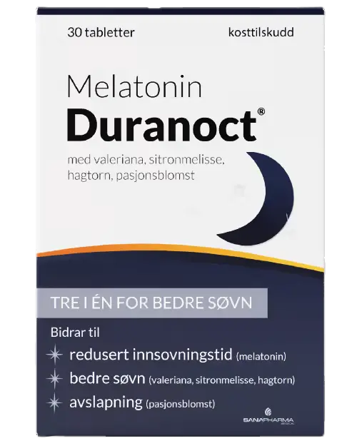 Duranoct Melatonin tabletter 1 mg 30 stk