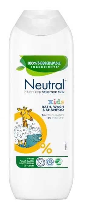Neutral Sensitive Skin Kids Bath, Wash & Shampoo 250 ml
