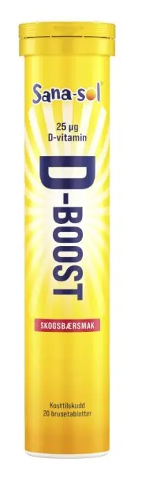 Sana-Sol D-Boost brusetablett skogsbærsmak 20 stk