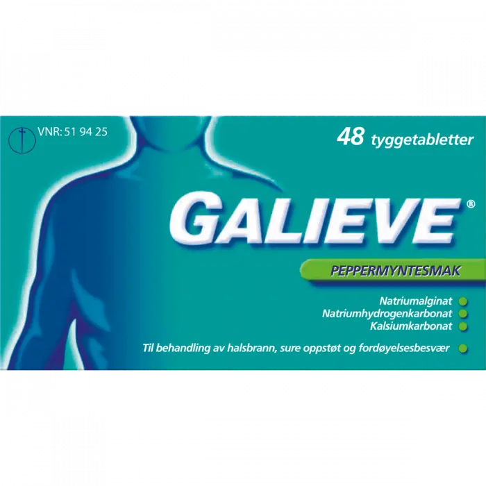 Galieve tyggetabletter peppermynte 48 stk