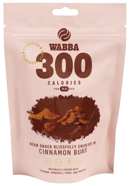 Wabba Bean bønnesnacks Cinnamon Bun 75 g