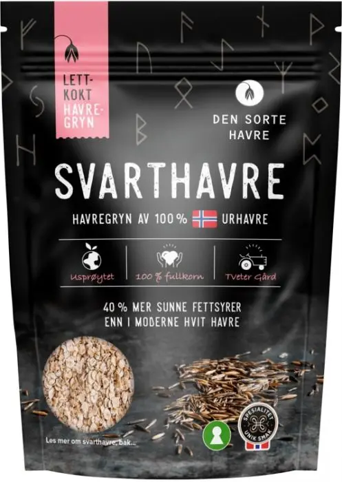 Den Sorte Havre lettkokte havregryn 500 gram