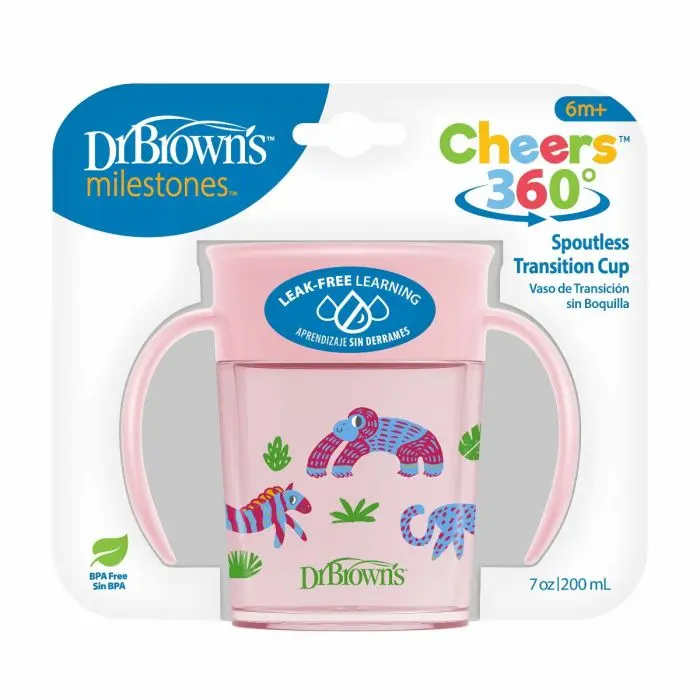 Dr. Brown’s Cheers 360 Spoutless Transition Cup pink 200 ml