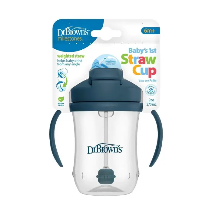 Dr. Brown’s Baby's First Straw Cup blue 270 ml