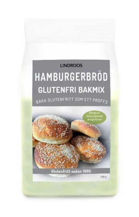 Lindroos glutenfri bakemiks hamburgerbrød 340 g