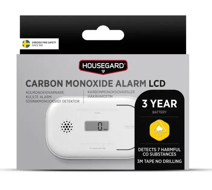 Housegard karbonmonoksidvarsler med LCD-display