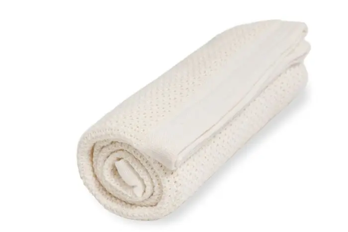 Vinter & Bloom Soft Grid babyteppe perlehvit 100x75 cm
