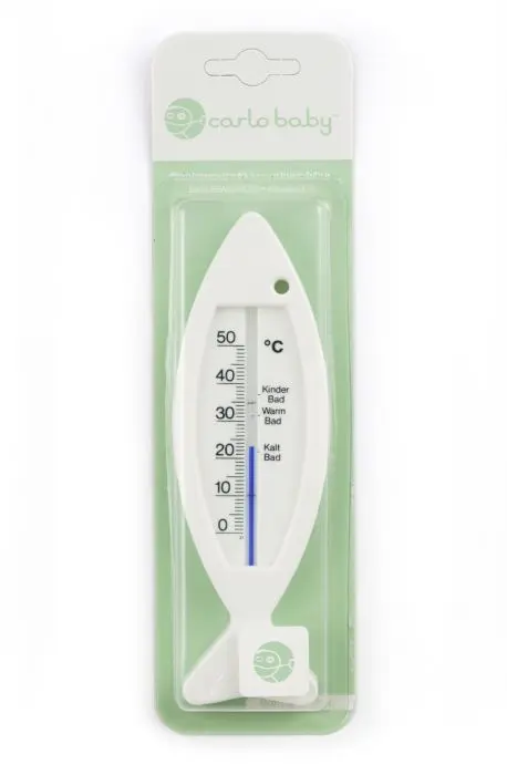 Carlo Baby badetermometer fisk hvit 1 stk