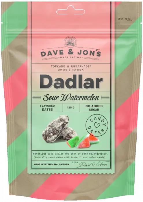 Dave & Jon's Sour Watermelon dadler 125 g
