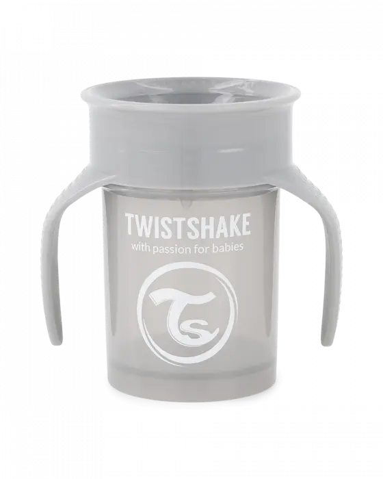 Twistshake 360 Cup 6+ mnd grå 230 ml