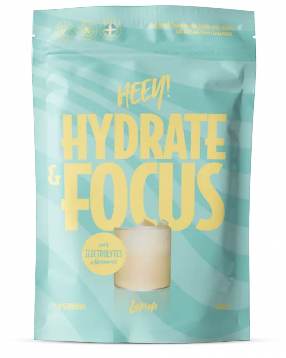 Heey! Hydrate & Focus Elektrolytter + Lions Mane Sitron 240 g