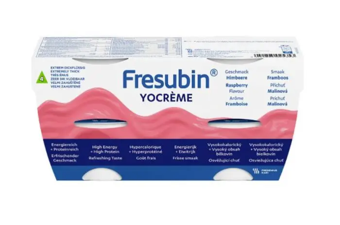 Fresubin Yocrème næringskrem bringebærsmak 4x125 g