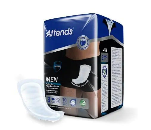 Attends Men Protective Absorbent Shield 3 innlegg 10 stk