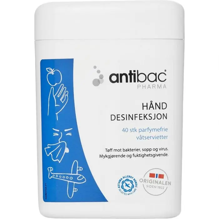 Antibac Hånddesinfeksjonsservietter