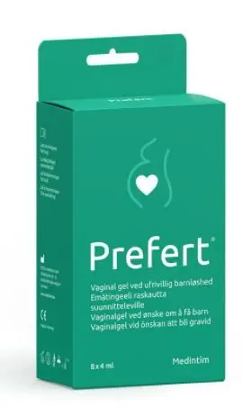 Prefert Vaginal gel sædvennlig glidemiddel 8 x 4ml
