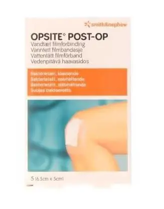 Opsite Post-Op filmbandasje 6.5 cm x 5 cm 5 stk
