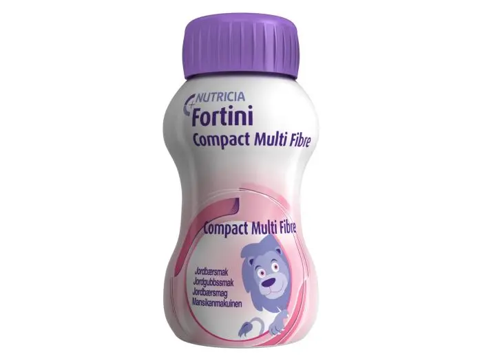 Nutricia Fortini Compact Multi Fibre næringsdrikk jordbærsmak 4x125 ml