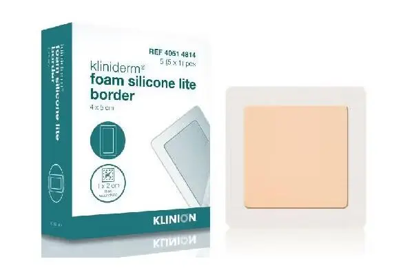 Kliniderm Foam Silikon Lite Border bandasje 4x5 cm 10 stk