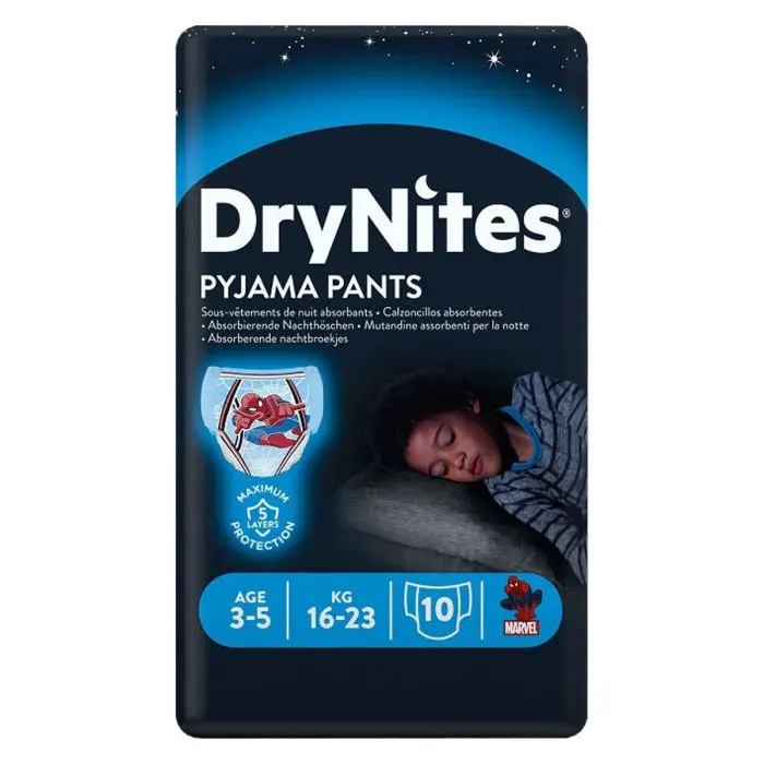 DryNites nattbleie gutt 3-5 år 10 stk