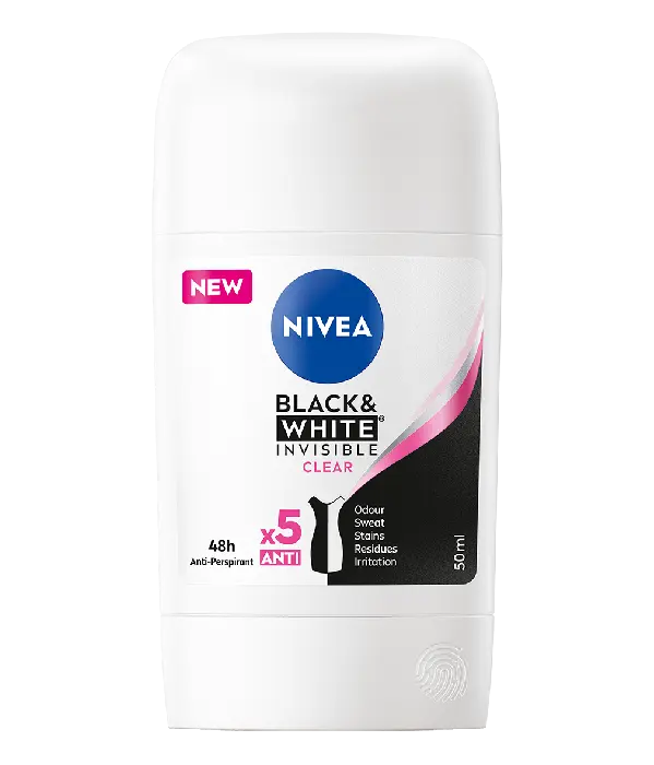 NIVEA Deo Black & White Anti-Stain Invisible Stick 50 ml