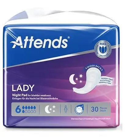 Attends Lady Night Pad 6 nattbind 30 stk