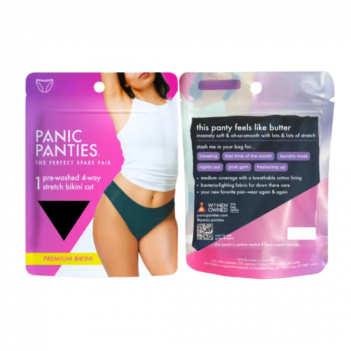 Panic Panties Essential 4-Way Stretch Bikini-cut Black Str. S/M 1 stk