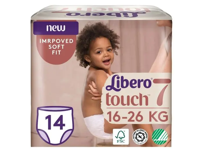 Libero Touch 7 buksebleie 16-26 kg 14 stk