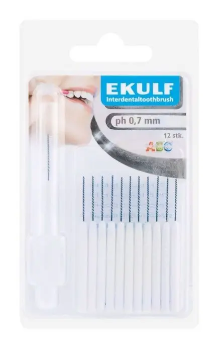 Ekulf Mellomrombørste PH-070 Hvit 12stk