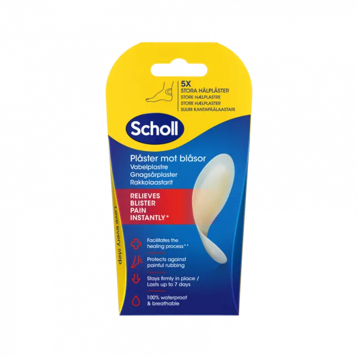 Scholl gnagsårplaster for hæl 5 stk