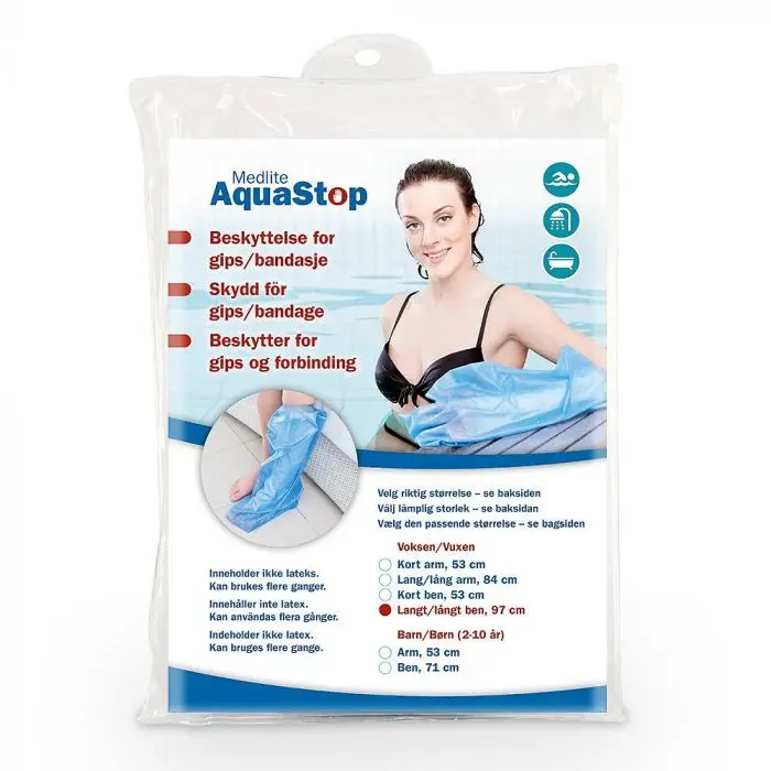 Medlite Aquastop Dusjbeskyttelse Voksen Ben Lang