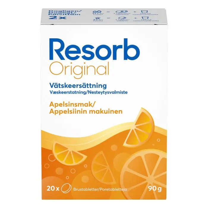 Resorb Original brusetabletter appelsinsmak 20 stk