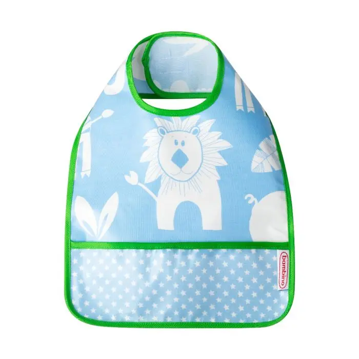 Bambino Easy Wipe Bib smekke blå 1 stk