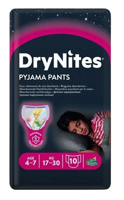 Drynites bleier jente 4-7 år 10 stk