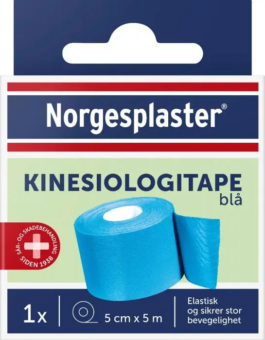 Norgesplaster Kinesiologitape blå 5 cm x 5 m