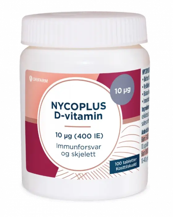 Nycoplus D3-vitamin 10µg tabletter 100stk