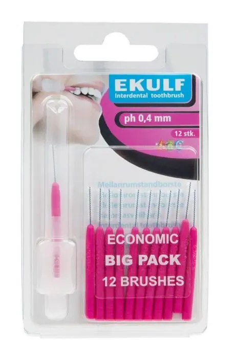 Ekulf Mellomrombørste PH-040 Lilla 12stk