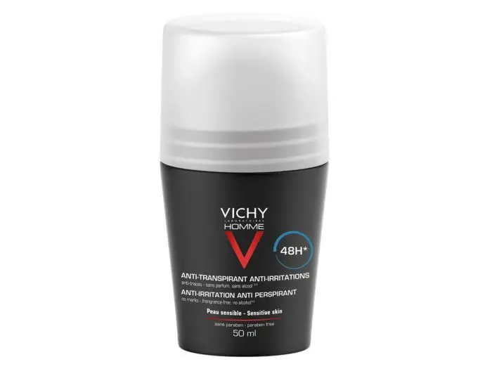 Vichy Homme 48H Anti-Trace antiperspirant uten parfyme 50 ml